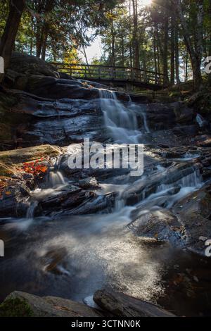Potts tombe dans le district de Muskoka, Canada. Banque D'Images