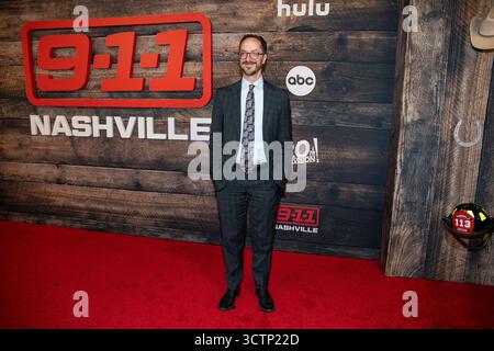 Nashville, États-Unis. 07 octobre 2025. Le maire de Nashville, Freddie O'Connell, assiste à l'événement 9-1-1 de Nashville Premiere à l'hôtel W de Nashville, Tennessee, le 7 octobre 2025. (Photo de Kindell Buchanan/Sipa USA) crédit : Sipa USA/Alamy Live News Banque D'Images