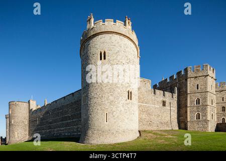 Matin d'automne au château de Windsor, Berkshire, Angleterre. Banque D'Images
