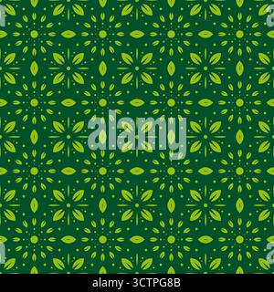 Motif sans couture de feuilles et de points Illustration de Vecteur