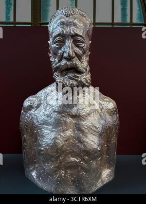 Paris, France, gros plan, Musée d'Art moderne français, 'Musée d'Orsay', Antoine Bordelle, sculpture française, 'Anatole France » Portrait Banque D'Images