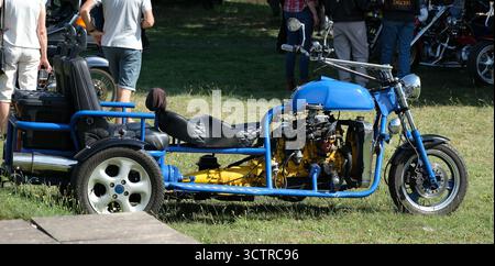 Warlock Motororcycle Club, Scunthorpe, Lincolnshire, Royaume-Uni. Salon annuel de l'automobile et du vélo. Personnalisé, restauré, ancien, vintage, moderne. Caractères. Banque D'Images