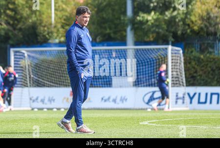 Zagreb, Croatie. 08 octobre 2025. L'équipe nationale croate de football pendant l'entraînement avant le match des qualifications européennes de l'UEFA avec la Tchéquie à Zagreb, Croatie le 8. Octobre 2025. Zlatko Dalic photo : Slavko Midzor/PIXSELL crédit : Pixsell/Alamy Live News Banque D'Images