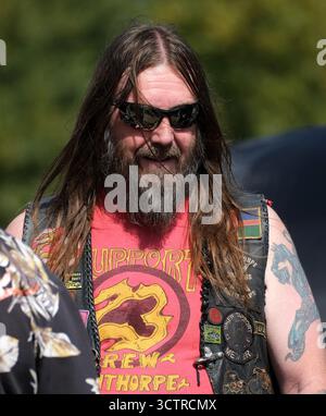 Warlock Motororcycle Club, Scunthorpe, Lincolnshire, Royaume-Uni. Salon annuel de l'automobile et du vélo. Personnalisé, restauré, ancien, vintage, moderne. Caractères. Banque D'Images