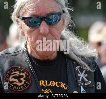 Warlock Motororcycle Club, Scunthorpe, Lincolnshire, Royaume-Uni. Salon annuel de l'automobile et du vélo. Personnalisé, restauré, ancien, vintage, moderne. Caractères. Banque D'Images
