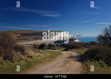 Les sept sœurs dans East Sussext England UK Banque D'Images