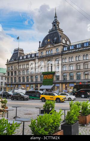 iew du magasin du Nord, grand magasin danois situé sur la place centrale Kongens Nytorv Banque D'Images