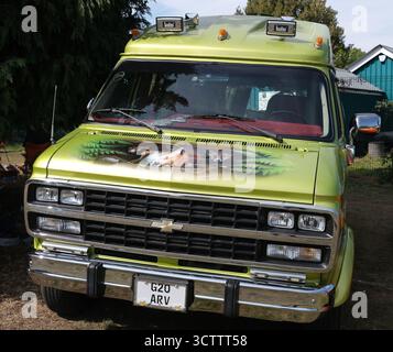 Warlock Motororcycle Club, Scunthorpe, Lincolnshire, Royaume-Uni. Salon annuel de l'automobile et du vélo. Personnalisé, restauré, ancien, vintage, moderne. Caractères. Banque D'Images