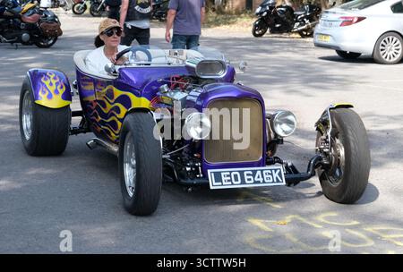 Warlock Motororcycle Club, Scunthorpe, Lincolnshire, Royaume-Uni. Salon annuel de l'automobile et du vélo. Personnalisé, restauré, ancien, vintage, moderne. Caractères. Banque D'Images
