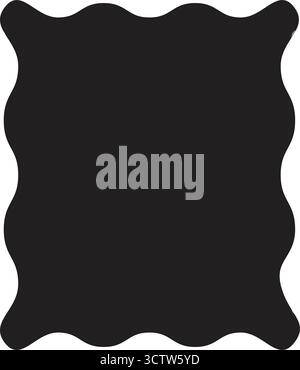 Icône de forme de bordure de cadre, élément décoratif vintage doodle pour la conception simple de bannière dans l'illustration vectorielle. Illustration de Vecteur