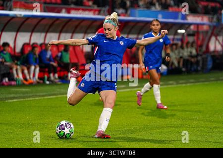 Enschede, pays-Bas. 08 octobre 2025. ENSCHEDE, PAYS-BAS - 8 OCTOBRE : Ellie Carpenter de Chelsea lors du match de l'UEFA Women's Champions League entre le FC Twente et Chelsea au de Grolsch Veste le 8 octobre 2025 à Enschede, pays-Bas. (Photo par Andre Weening/Orange Pictures) crédit : Orange pics BV/Alamy Live News Banque D'Images