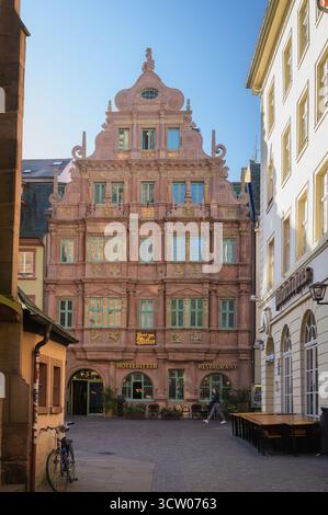 Heidelberg, Allemagne - 1 octobre 2025 : vue sur le célèbre Hôtel Ritter situé dans la vieille ville de Heidelberg Banque D'Images
