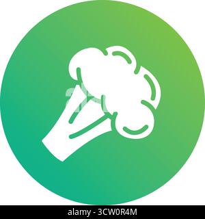 Illustration de conception d'icône de vecteur de brocoli Illustration de Vecteur