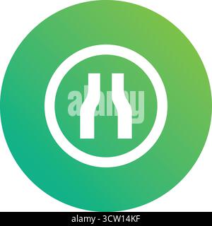 Illustration de conception d'icône de vecteur de route étroite Illustration de Vecteur