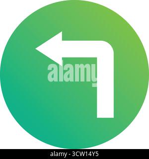 Tournez à gauche icône vectorielle illustration de conception Illustration de Vecteur