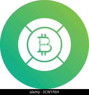 Illustration de conception d'icône de vecteur Bitcoin Illustration de Vecteur