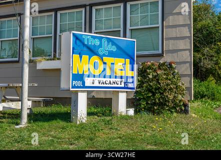 signe pour le motel lido à montauk, ny Banque D'Images