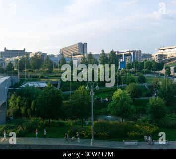 Moscou, Russie - 22 juillet 2025 : vue sur le parc Zaryadye Banque D'Images