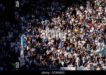 Rome, Italie. 04 octobre 2025. Supporters du SS Lazio lors de la série Serie A Enilive match entre le SS Lazio et le Torino FC à Olimpico le 4 octobre 2025 à Rome, Italie crédit : Giuseppe Maffia/Alamy Live News Banque D'Images