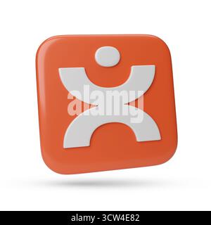 Buenos Aires, Argentine ; 9 octobre 2025 : logo Ivoox tridimensionnel isolé sur fond blanc. illustration 3d. Banque D'Images