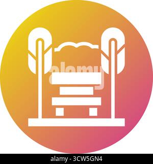 Illustration de conception d'icône de vecteur de banc Illustration de Vecteur