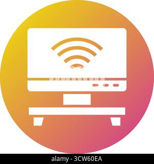 Illustration de conception d'icône de vecteur Smart TV Illustration de Vecteur