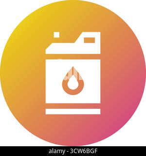 Illustration de conception d'icône de vecteur de canette d'huile Illustration de Vecteur