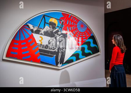 Londres, Royaume-Uni. 10 octobre 2025. Un aperçu des soldes Contemporary Frieze week à Sothebys, Londres. Cela rapporte 220 millions de livres sterling / 280 millions de dollars d'art pour une exposition publique couvrant certains des plus grands artistes modernes et contemporains. Crédit : Guy Bell/Alamy Live News Banque D'Images