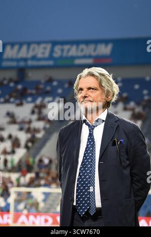 Reggio Emilia, Italie. 01 Sep, 2019. Foto Massimo Paolone/LaPresse 1 settembre 2019 Reggio Emilia, Italia sport calcio Sassuolo vs Sampdoria - Campionato di calcio Serie A TIM 2019/2020 - stadio Mapei Città ; del Tricolore Nella foto : Massimo Ferrero (U.C.Sampdoria) photo Massimo Paolone 2019 2019/2020 Banque D'Images