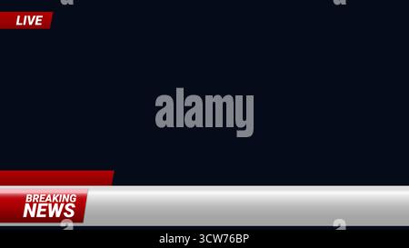 Modèle de bannière du tiers inférieur des dernières nouvelles pour diffusion télévisée en direct Illustration de Vecteur
