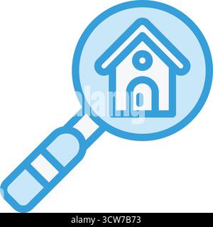 Recherche de maison icône vectorielle illustration de conception Illustration de Vecteur
