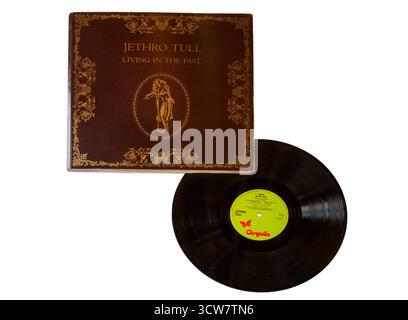 Jethro Tull vivant dans le passé album vinyle LP couverture isolée sur fond blanc - 1972 Banque D'Images