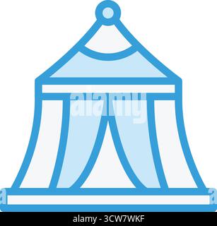 Illustration de conception d'icône de vecteur de tente de cirque Illustration de Vecteur