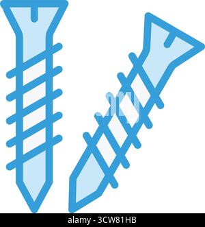 Illustration de conception d'icône de vecteur de vis Illustration de Vecteur