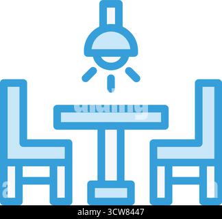 Illustration de conception d'icône de vecteur de table à manger Illustration de Vecteur