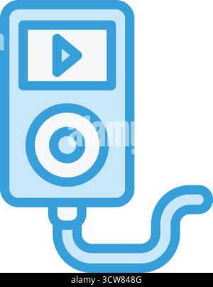 Lecteur de musique icône vectorielle illustration de conception Illustration de Vecteur