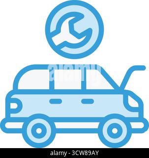 Illustration de conception d'icône de vecteur de réparation de voiture Illustration de Vecteur