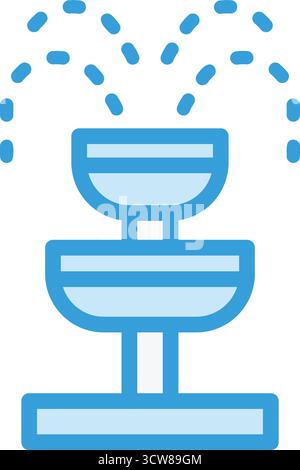 Illustration de conception d'icône de vecteur de fontaine Illustration de Vecteur