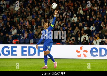 Paris, France. 10 octobre 2025. Le Français Kylian Mbappe lors du match qualificatif de la Coupe du monde de football 2026, France vs Azerbaïdjan au Parc des Princes Stadium, Paris, France le 10 octobre 2025. Photo de Henri Szwarc/ABACAPRESS.COM crédit : Abaca Press/Alamy Live News Banque D'Images