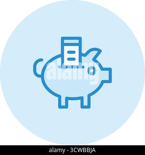 Illustration de conception d'icône vectorielle de Piggy Bank Illustration de Vecteur