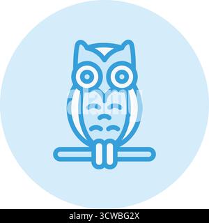 Illustration de conception d'icône de vecteur de hibou Illustration de Vecteur