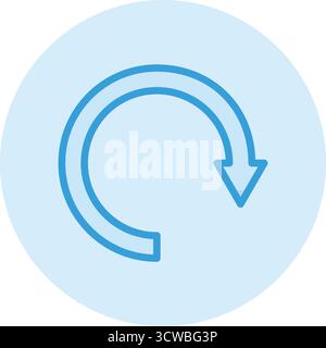 Illustration de conception d'icône de vecteur de flèche circulaire Illustration de Vecteur