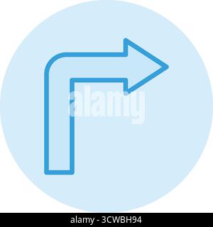 Tournez à droite icône vectorielle illustration de conception Illustration de Vecteur