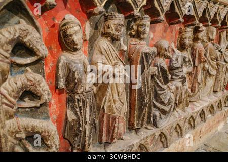 Salamanque, Espagne - 4 mars 2025 : œuvres d'art Religous exposées à la cathédrale de Salamanque Banque D'Images