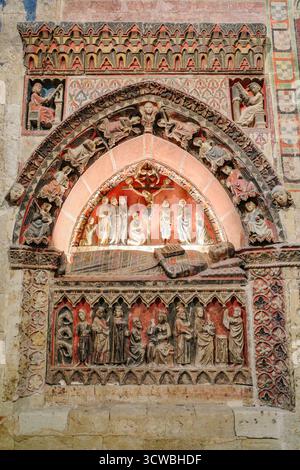 Salamanque, Espagne - 4 mars 2025 : œuvres d'art Religous exposées à la cathédrale de Salamanque Banque D'Images