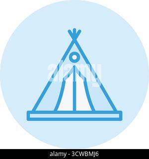 Illustration de conception d'icône de vecteur de tente de camping Illustration de Vecteur