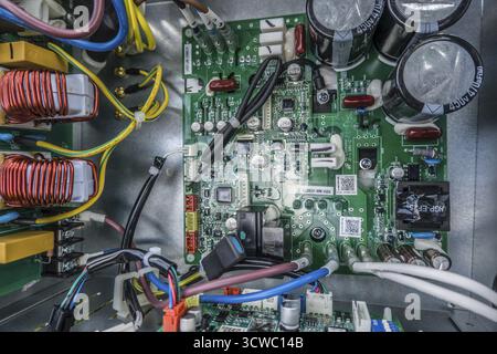 Carte de circuit imprimé d'une unité de commande de pompe à chaleur Banque D'Images