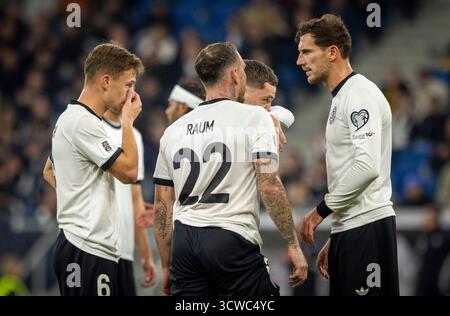 Sinsheim, Allemagne. 10 octobre 2025. Joshua Kimmich (DFB) David Raum (DFB) Florian Wirtz (DFB) Leon Goretzka (DFB) Allemagne - Luxembourg Deutschland - lu Banque D'Images