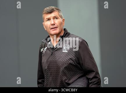 Le directeur du rugby des chefs d'Exeter Rob Baxter avant le Gallagher PREM match à Ashton Gate, Bristol. Date de la photo : samedi 11 octobre 2025. Banque D'Images