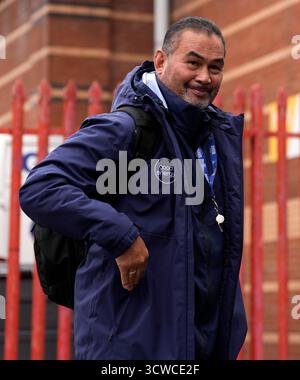 Pat Lam, directeur du rugby des Bristol Bears, arrive pour le Gallagher PREM match à Ashton Gate, Bristol. Date de la photo : samedi 11 octobre 2025. Banque D'Images